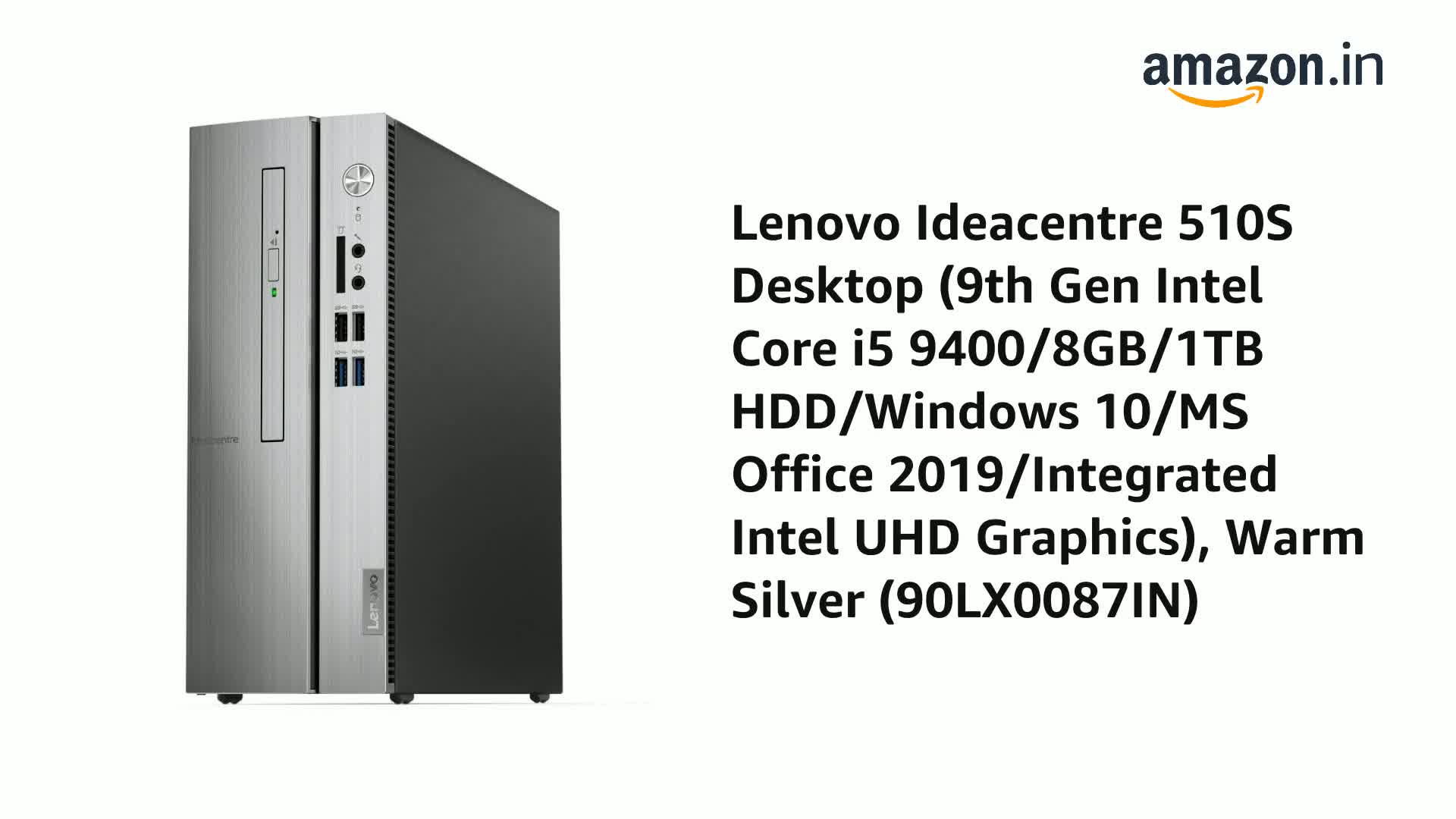 Lenovo Ideacentre 510S Desktop (9th Gen Intel Core i5 9400/8GB/1TB